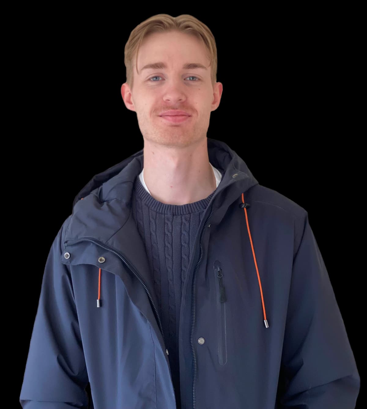 Portrett av Frank Faanes i blå jakke og et hyggelig uttrykk.
